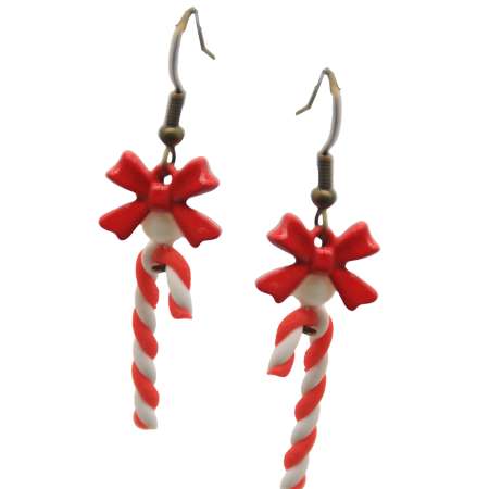 Ohrringe Zuckerstange süsses rockabilly weihnachten